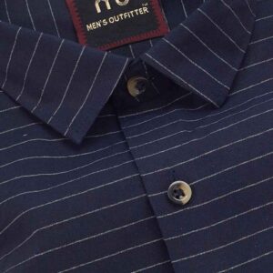 semi formal pure cotton navy blue lining