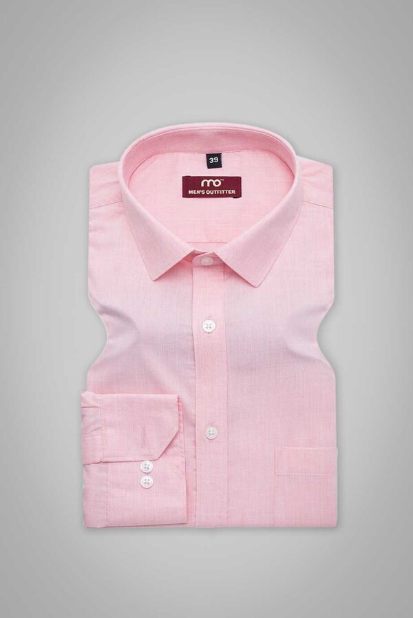 FORMAL COTTON BLEND SOLID LIGHT PINK - Image 3