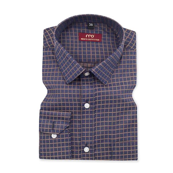 Arvind mills lisbon blue check  100% pure cotton shirt - Image 2