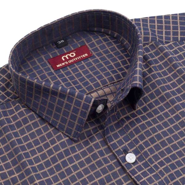 Arvind mills lisbon blue check  100% pure cotton shirt