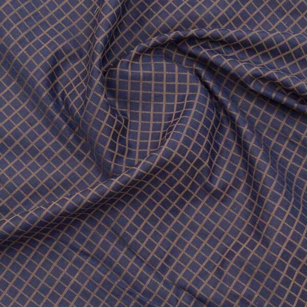 Arvind mills lisbon blue check  100% pure cotton shirt - Image 4