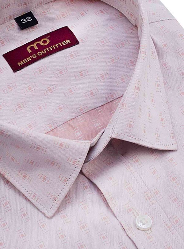 Arvind lisbon light peach self pure 100% cotton shirt - Image 4